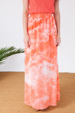 Load image into Gallery viewer, Coral Tie Dye Maxi Skirt
