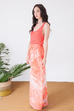 Load image into Gallery viewer, Coral Tie Dye Maxi Skirt