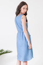Load image into Gallery viewer, Polka Dot Denim Dress