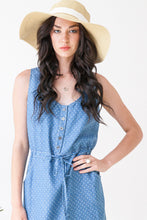 Load image into Gallery viewer, Polka Dot Denim Dress