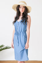 Load image into Gallery viewer, Polka Dot Denim Dress
