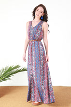 Load image into Gallery viewer, Paisley V-Neck Maxi Dress