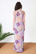 Load image into Gallery viewer, Pink Patchwork Paisley Maxi Dress
