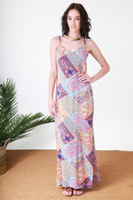 Load image into Gallery viewer, Pink Patchwork Paisley Maxi Dress