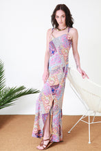 Load image into Gallery viewer, Pink Patchwork Paisley Maxi Dress