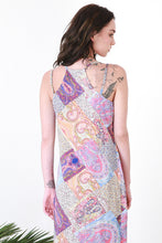 Load image into Gallery viewer, Pink Patchwork Paisley Maxi Dress
